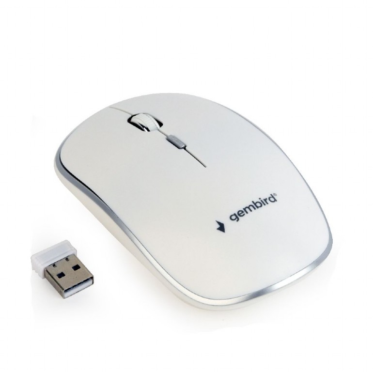 Gembird Mouse Ottico Wireless HD, bianco