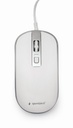 Gembird Mouse HD con cavo usb 1200 dpi, bianco/argento