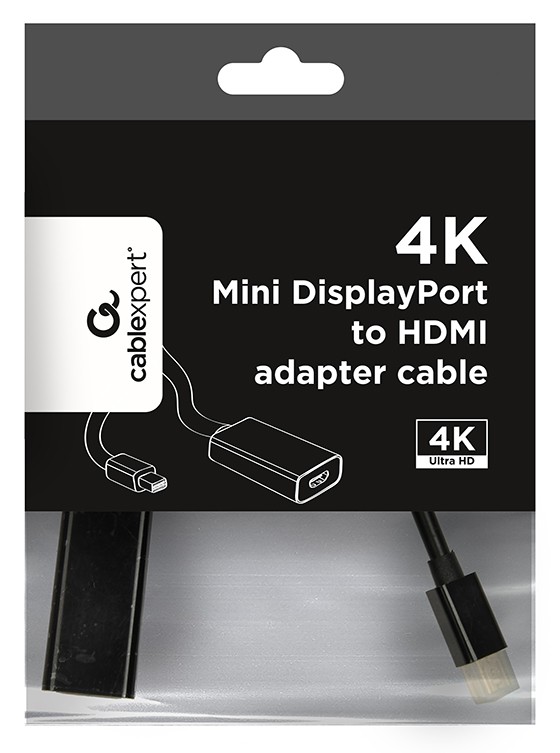 Cablexpert cavo adattatore 4k mini displayport a hdmi, nero