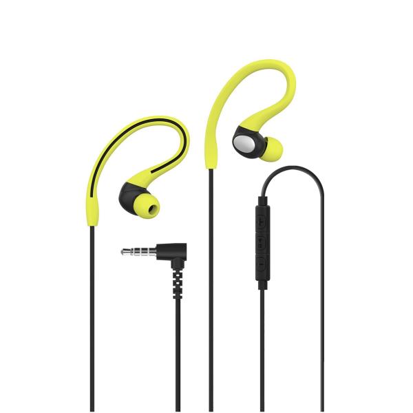 Celly Auricolare ad archetto con microfono 3,5mm, giallo