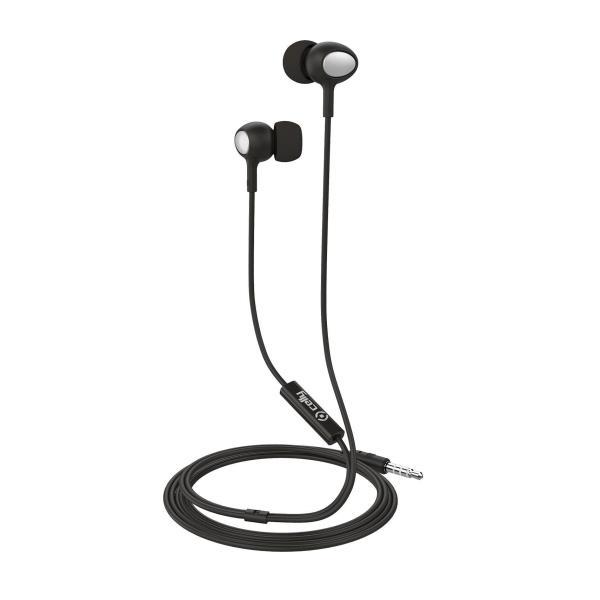 Celly Auricolare 3.5mm con microfono, nero