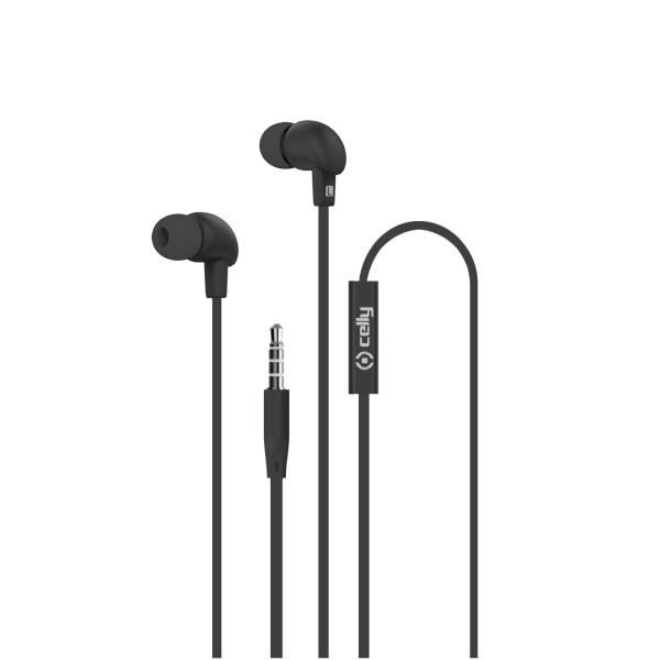 Celly auricolare 3.5mm con microfono, nero