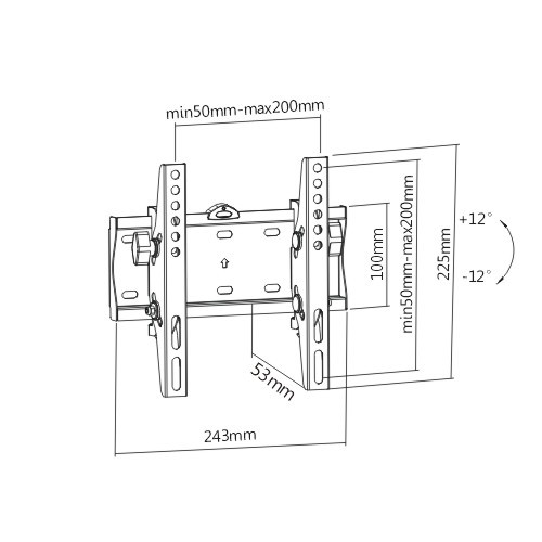 Gembird Supporto a parete per TV (inclinabile), 23"-42"