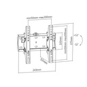 Gembird Supporto a parete per TV (inclinabile), 23"-42"