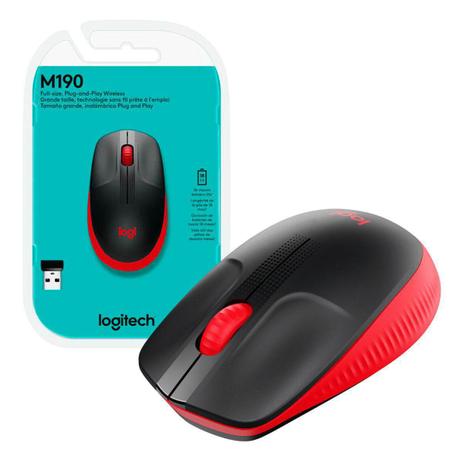 Logitech Mouse M190 Wireless , Rosso