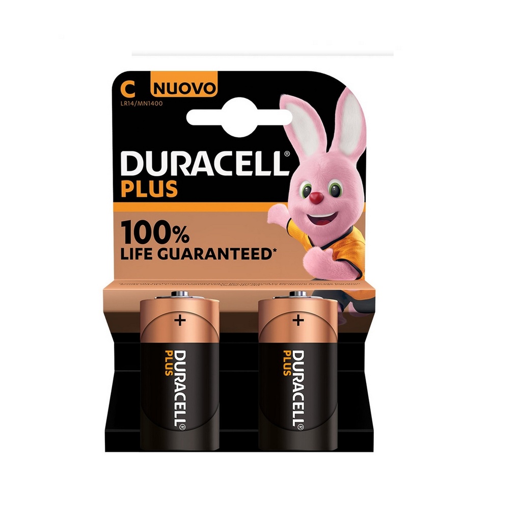 Duracell Plus 100% Mezza Torcia C bl2