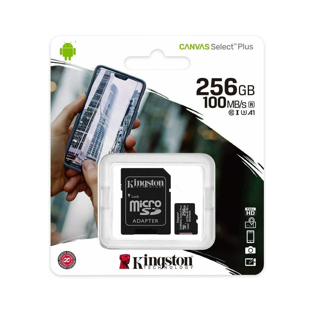 Kingston Micro SD con Adat. 256GB C10