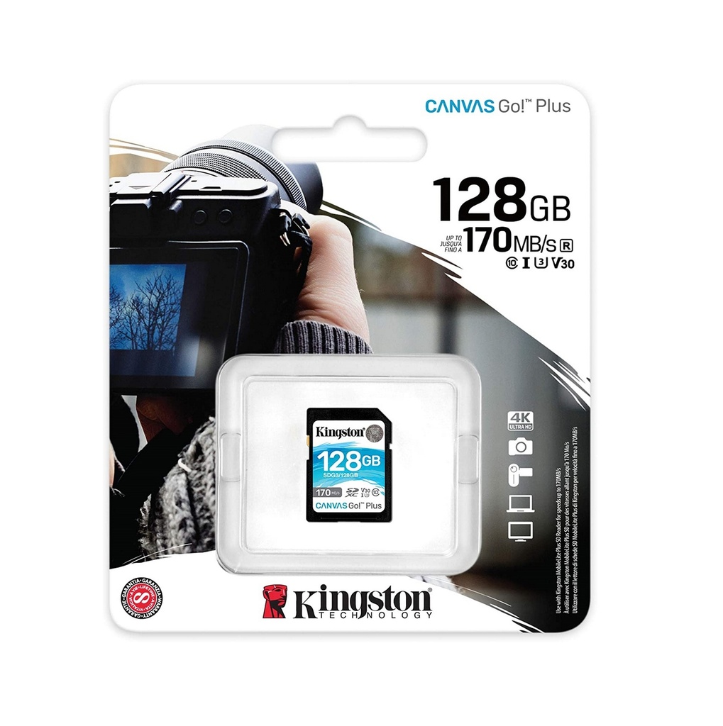 Kingston SDXC Card 128GB C.10 V30 Plus