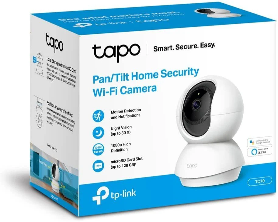 TP-Link TAPO Telecamera di sorveglianza Pan/Tilt Wi-Fi con Storage Micro SD