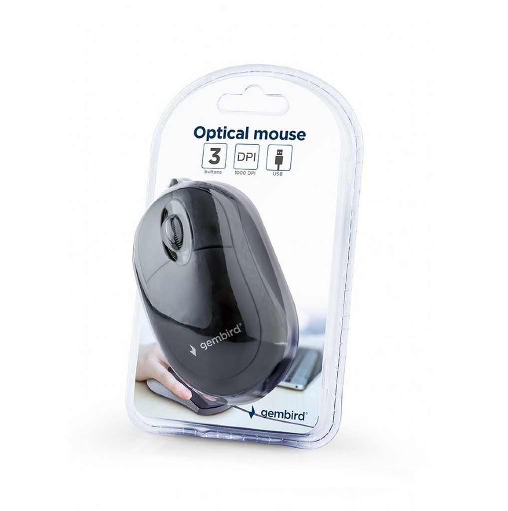 Gembird Mouse USB ottico, Nero