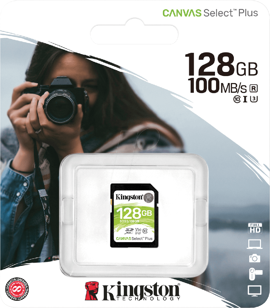 Kingston SD Card 128gb C10