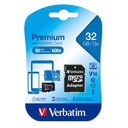 Verbatim Micro SD c.10 UHS-1 premium 32GB con add.