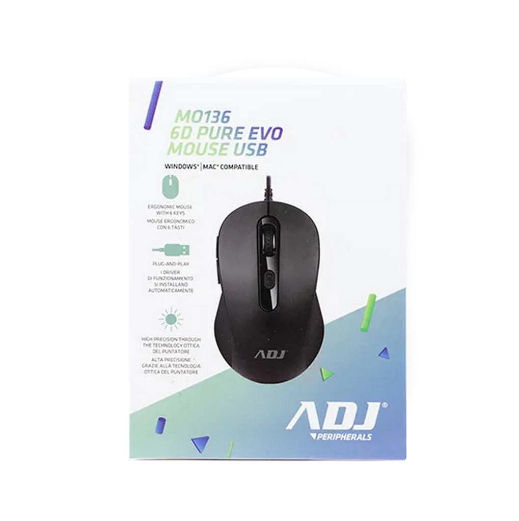 ADJ Mouse Ottico 6D Evo Pure , Nero