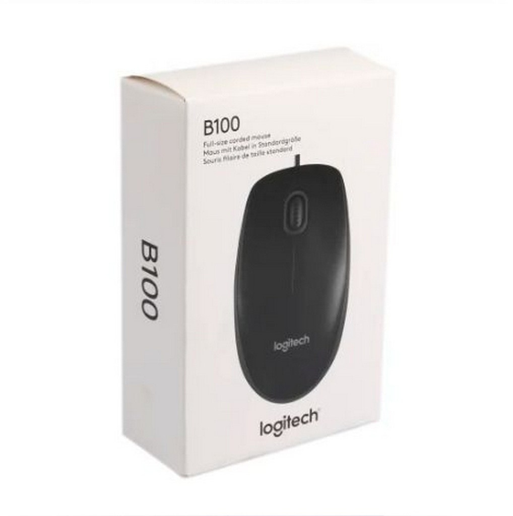 Logitech Mouse USB B100, Nero