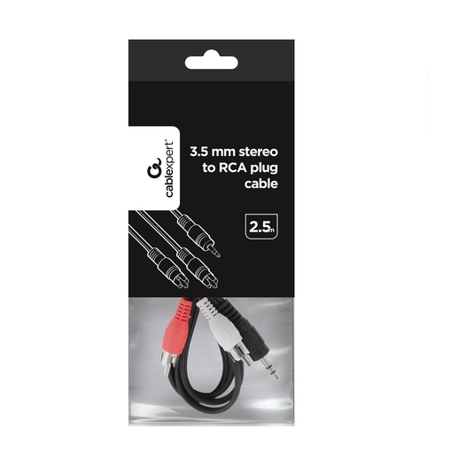 [CCA-458-2.5M] Cablexpert cavo da stereo a RCA da 3,5 mm, 2,5 m