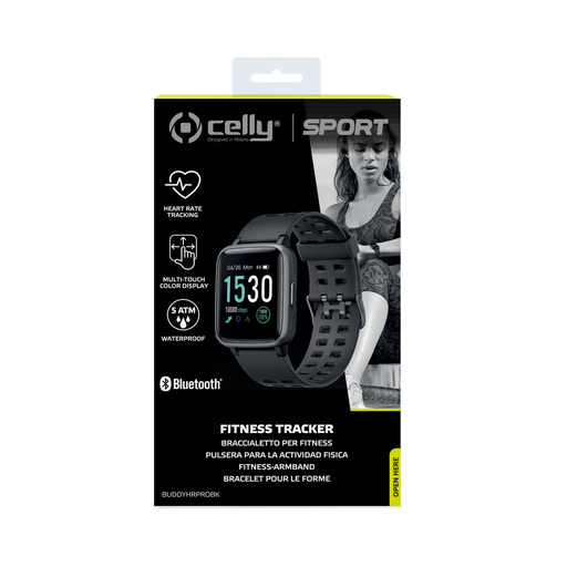 [BUDDYHRPROBK] Celly Sport Smartwach 1.13" multi funzioni