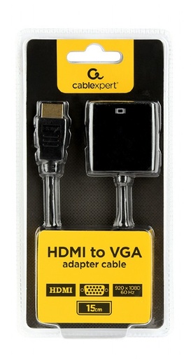 [A-HDMI-VGA-04] Cablexpert cavo adattatore da hdmi a vga, porta singola, nero