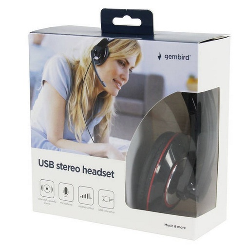 [MHS-U-001] Gembird cuffie stereo con cavo usb