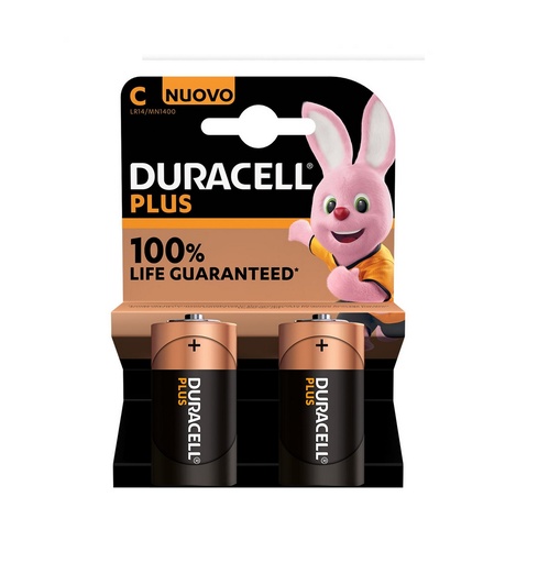 [MN1400] Duracell Plus 100% Mezza Torcia C bl2