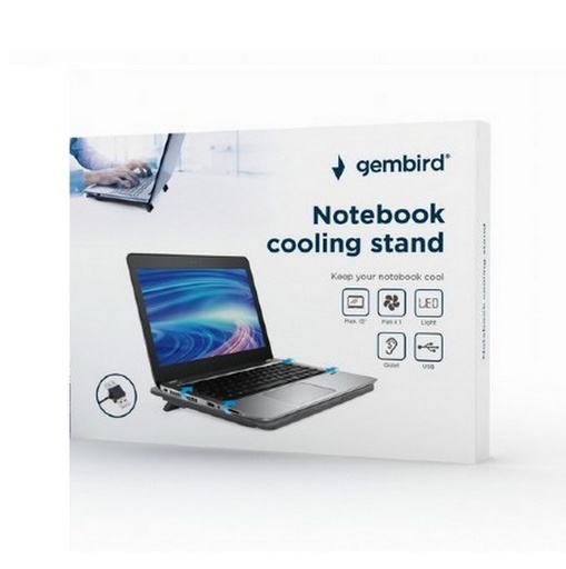 [NBS-1F15-04] Gembird Supporto Notebook 15,6" con ventola, usb