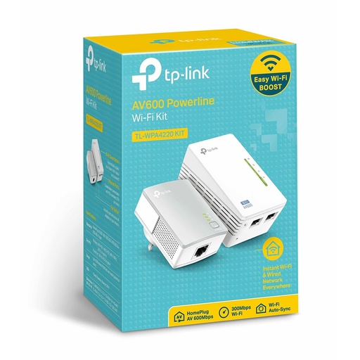 [TL-WPA4220 KIT] TP-Link Starter Kit Powerline AV600 Wireless N 300Mbps con 2 porte Ethernet