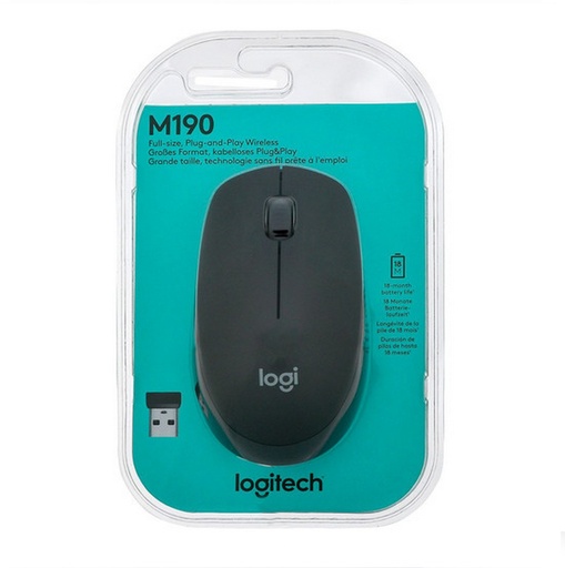 [910-005905] Logitech Mouse M190 Wireless , Nero