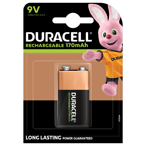 Duracell 9v ricaricabile 170mha bl1